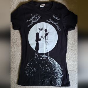 The Nightmare Before Christmas T-Shirt. Jack and Sally, Size Small.